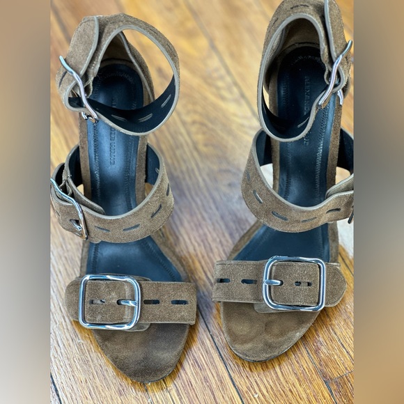 Alexander Wang Suede Sandals size 37 1/2 or US 7 1/2 in beautiful condition - Picture 6 of 9